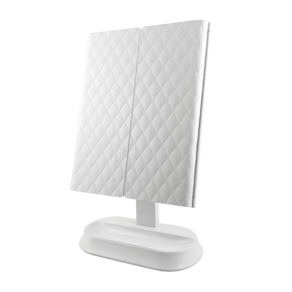 Trifold LED Makeup Mirror